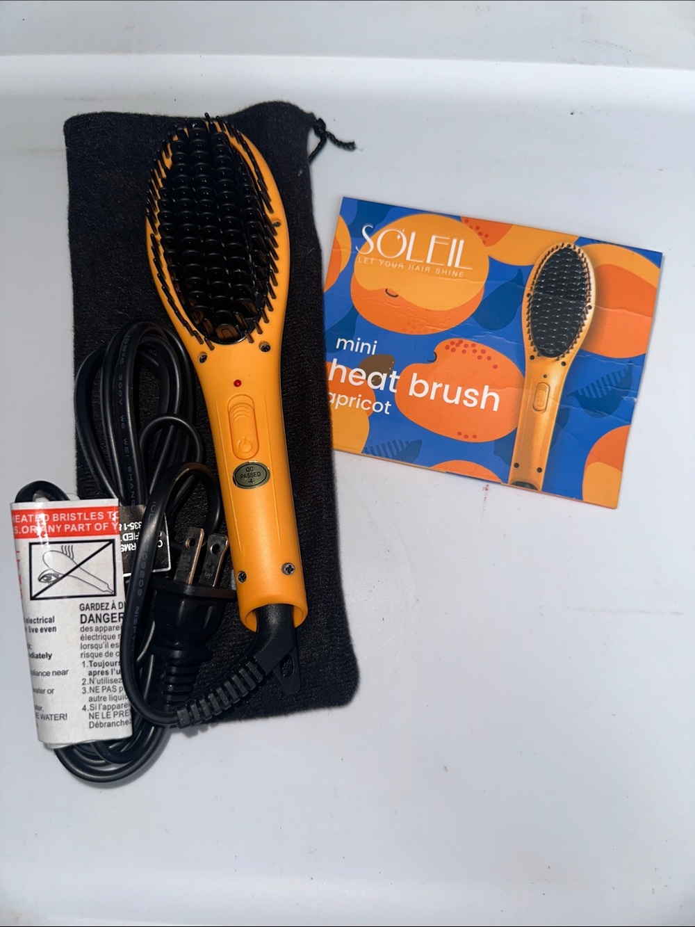 Soleil Mini Heat Brush - Apricot Orange